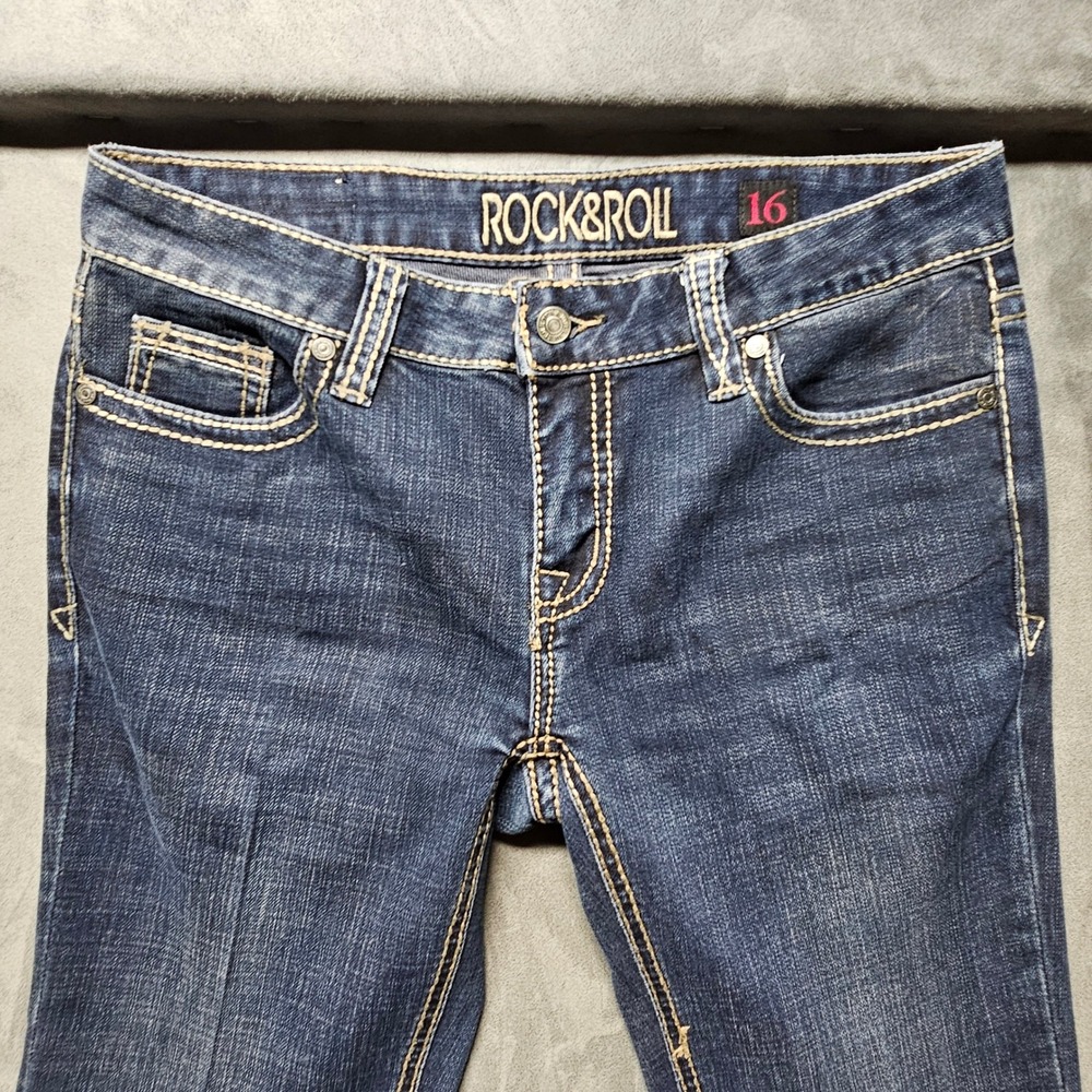 Rock and Roll Denim Girls Size 16 Bootcut Jeans G5-7552